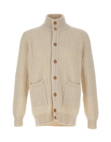 FILIPPO DE LAURENTIIS Cardigan in lana e cashmere WHITE Uomo 