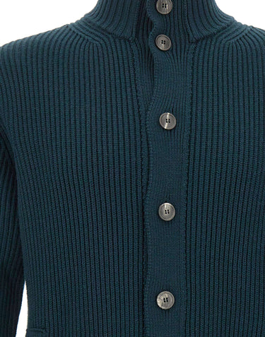 FILIPPO DE LAURENTIIS Cardigan in lana extrafine GREEN Uomo 