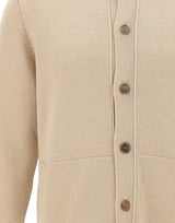 FILIPPO DE LAURENTIIS Cardigan in lana extrafine BEIGE Uomo 