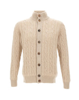 FILIPPO DE LAURENTIIS Cardigan in lana e cashmere a trecce BEIGE Uomo 