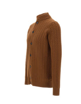 FILIPPO DE LAURENTIIS Cardigan in lana intrecciata BROWN Uomo 