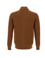 FILIPPO DE LAURENTIIS Cardigan in lana intrecciata BROWN Uomo 