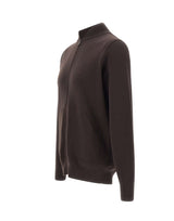 FILIPPO DE LAURENTIIS Cardigan in lana merino con zip BROWN Uomo 