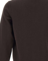 FILIPPO DE LAURENTIIS Cardigan in lana merino con zip BROWN Uomo 