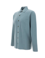 FILIPPO DE LAURENTIIS Camicia in lana merino superfine Light Blue Uomo 