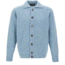 FILIPPO DE LAURENTIIS Cardigan in misto alpaca Light Blue Uomo 