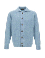 FILIPPO DE LAURENTIIS Cardigan in misto alpaca Light Blue Uomo 
