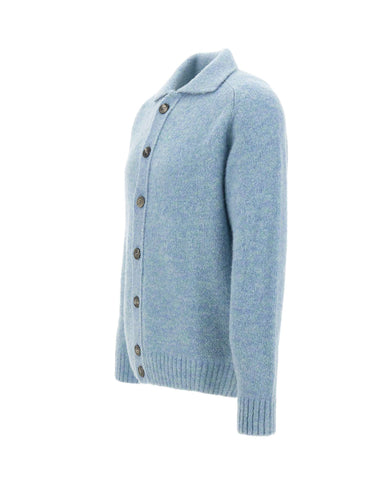 FILIPPO DE LAURENTIIS Cardigan in misto alpaca Light Blue Uomo 