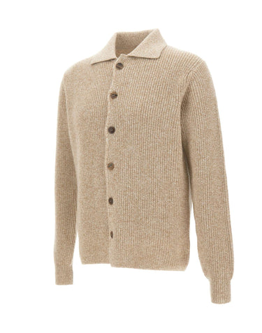 FILIPPO DE LAURENTIIS Cardigan in lana e alpaca BEIGE Uomo 