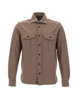 FILIPPO DE LAURENTIIS Camicia in lana e cashmere BEIGE Uomo 