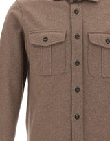 FILIPPO DE LAURENTIIS Camicia in lana e cashmere BEIGE Uomo 