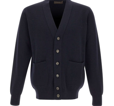 FILIPPO DE LAURENTIIS Cardigan in lana merino BLUE Uomo 