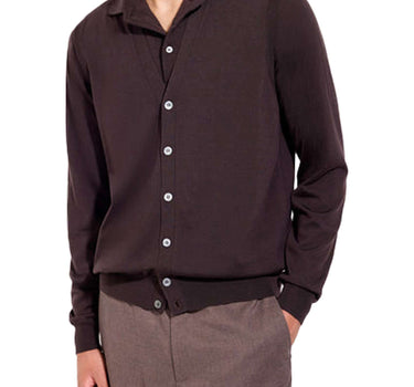 FILIPPO DE LAURENTIIS Gilet in lana merino superifne BROWN Uomo 