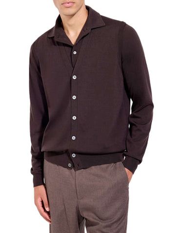 FILIPPO DE LAURENTIIS Gilet in lana merino superifne BROWN Uomo 