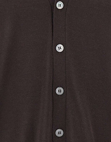 FILIPPO DE LAURENTIIS Gilet in lana merino superifne BROWN Uomo 