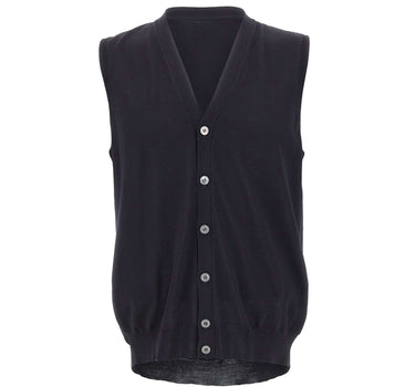 FILIPPO DE LAURENTIIS Gilet in lana merino superifne BLUE Uomo 