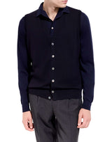FILIPPO DE LAURENTIIS Gilet in lana merino superifne BLUE Uomo 