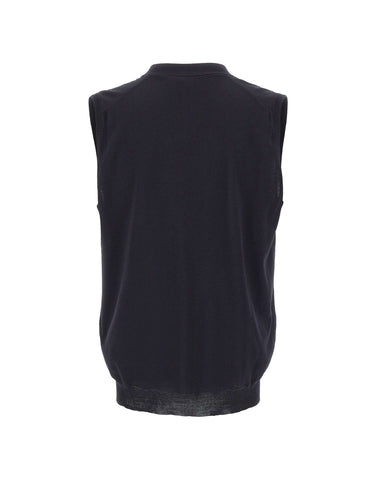 FILIPPO DE LAURENTIIS Gilet in lana merino superifne BLUE Uomo 