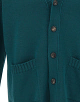 FILIPPO DE LAURENTIIS Cardigan in lana merino GREEN Uomo 