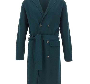 FILIPPO DE LAURENTIIS Cappotto doppiopetto in lana merino GREEN Uomo 