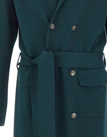 FILIPPO DE LAURENTIIS Cappotto doppiopetto in lana merino GREEN Uomo 
