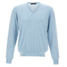 FILIPPO DE LAURENTIIS Pullover in lana merino Light Blue Uomo 