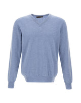 FILIPPO DE LAURENTIIS Pullover in lana e cashmere Light Blue Uomo 