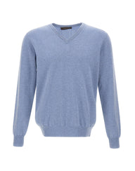 FILIPPO DE LAURENTIIS Pullover in lana e cashmere Light Blue Uomo 