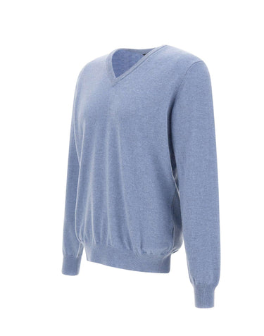 FILIPPO DE LAURENTIIS Pullover in lana e cashmere Light Blue Uomo 