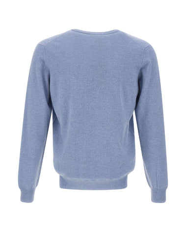 FILIPPO DE LAURENTIIS Pullover in lana e cashmere Light Blue Uomo 