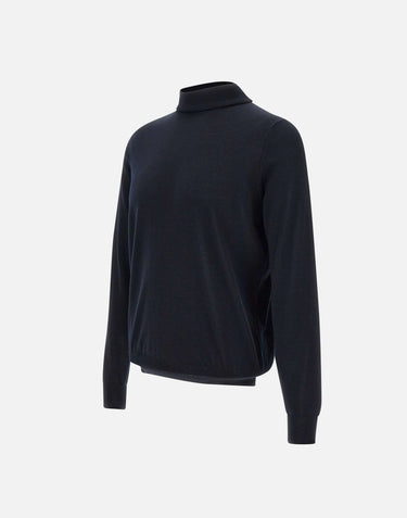 FILIPPO DE LAURENTIIS Dolcevita in lana merino BLUE Uomo 