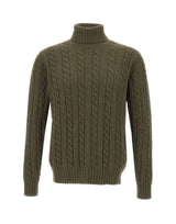 FILIPPO DE LAURENTIIS Dolcevita in cashmere a trecce GREEN Uomo 