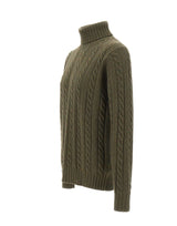 FILIPPO DE LAURENTIIS Dolcevita in cashmere a trecce GREEN Uomo 