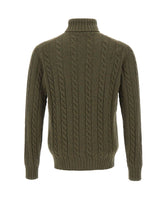 FILIPPO DE LAURENTIIS Dolcevita in cashmere a trecce GREEN Uomo 