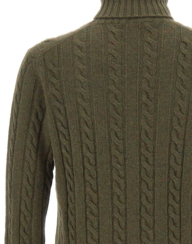 FILIPPO DE LAURENTIIS Dolcevita in cashmere a trecce GREEN Uomo 