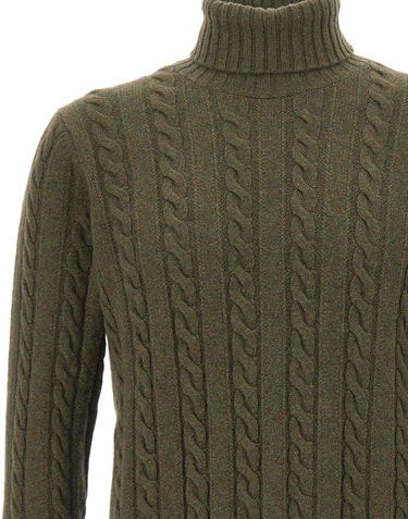 FILIPPO DE LAURENTIIS Dolcevita in cashmere a trecce GREEN Uomo 