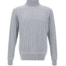 FILIPPO DE LAURENTIIS Maglia dolcevita in lana e cashmere Light Blue Uomo 