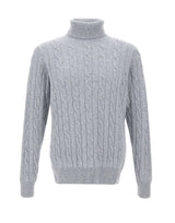 FILIPPO DE LAURENTIIS Maglia dolcevita in lana e cashmere Light Blue Uomo 