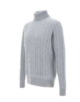 FILIPPO DE LAURENTIIS Maglia dolcevita in lana e cashmere Light Blue Uomo 