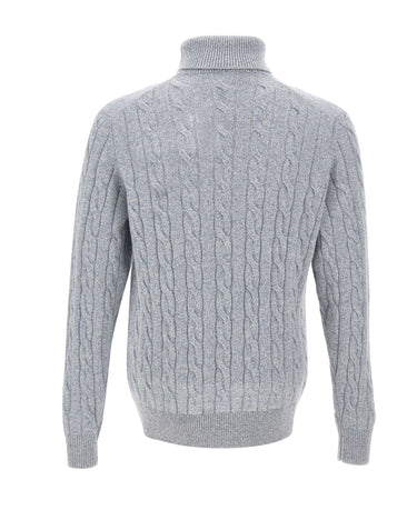FILIPPO DE LAURENTIIS Maglia dolcevita in lana e cashmere Light Blue Uomo 