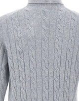 FILIPPO DE LAURENTIIS Maglia dolcevita in lana e cashmere Light Blue Uomo 