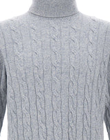 FILIPPO DE LAURENTIIS Maglia dolcevita in lana e cashmere Light Blue Uomo 