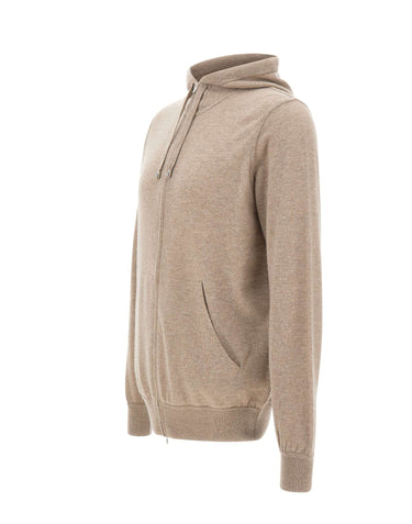 FILIPPO DE LAURENTIIS Felpa in maglia di lana e cashmere BEIGE Uomo 
