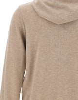 FILIPPO DE LAURENTIIS Felpa in maglia di lana e cashmere BEIGE Uomo 