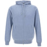 FILIPPO DE LAURENTIIS Felpa in maglia di lana e cashmere Light Blue Uomo 