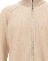 FILIPPO DE LAURENTIIS Cardigan con zip in lana e cashmere BEIGE Uomo 