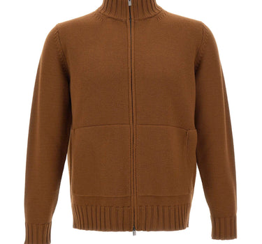 FILIPPO DE LAURENTIIS Cardigan con zip BROWN Uomo 