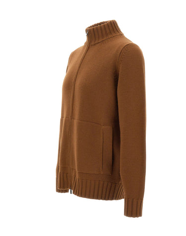 FILIPPO DE LAURENTIIS Cardigan con zip BROWN Uomo 