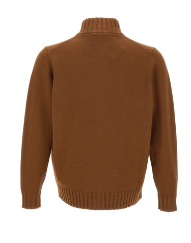 FILIPPO DE LAURENTIIS Cardigan con zip BROWN Uomo 