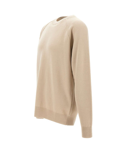 FILIPPO DE LAURENTIIS Maglia in lana merino extrafine BEIGE Uomo 